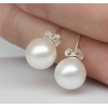 New Simple S 9 2 5 Exquisite Round Pearl Geometric Jewelry ring for women Engagement Wedding Gift Ear Pin Ear Studs earring